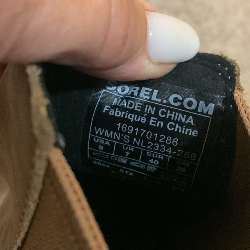 Sorel tan Joan of Artic wedge fall pull on boots sz 9 - Picture 5 of 7
